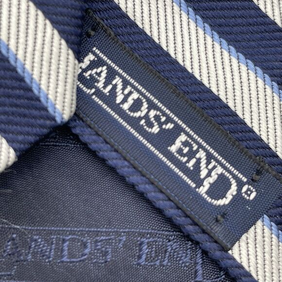 Michael Kors Lands End Silk Neckties Lot of 3 / 1 Bow Tie Striped Blue Orange - Picture 6 of 16